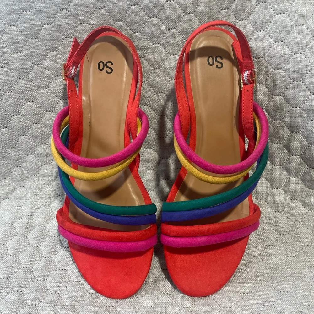 SO Multicolor Strappy Sandals